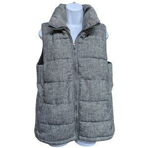 Old Navy Women's Herringbone Sleeveless Full Zip Puffer Jacket Size L